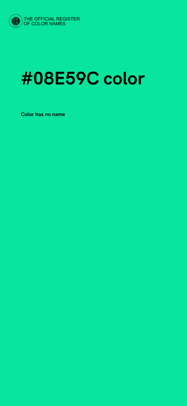 #08E59C color image