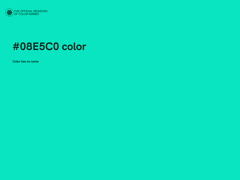 #08E5C0 color image