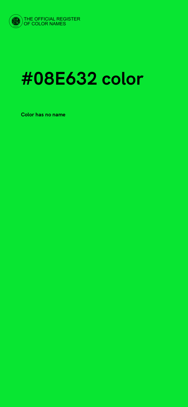 #08E632 color image