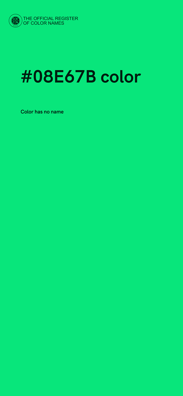 #08E67B color image