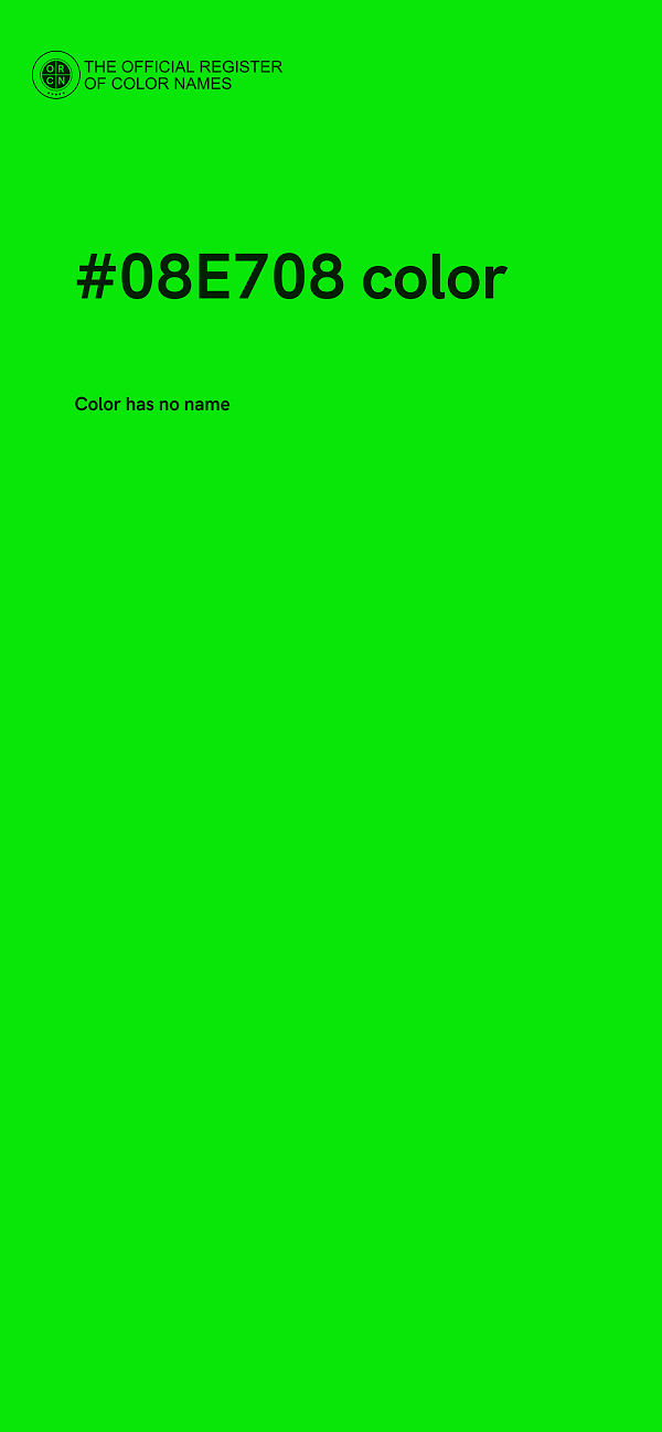 #08E708 color image