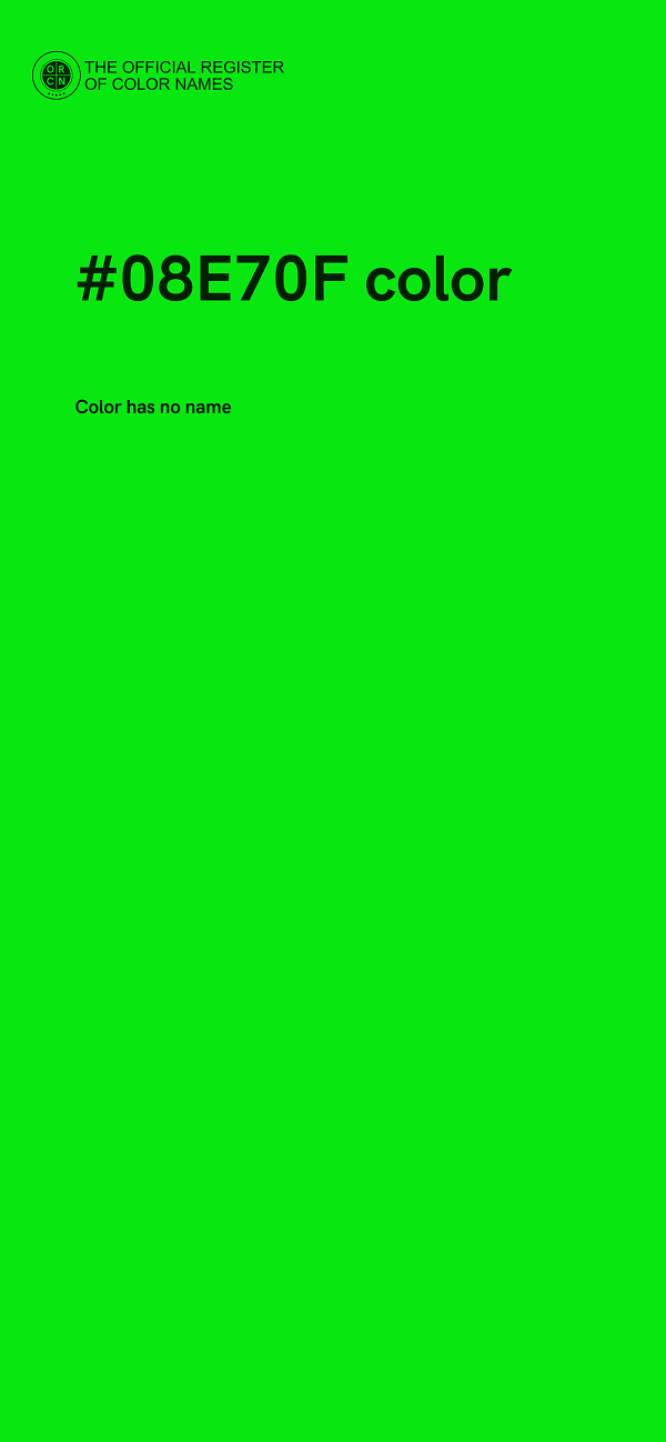 #08E70F color image