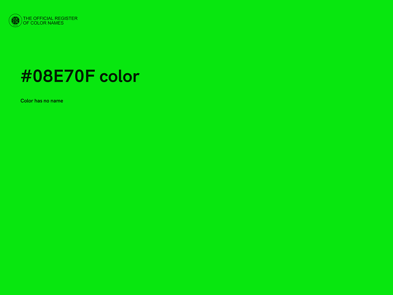 #08E70F color image