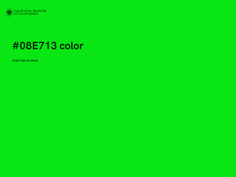 #08E713 color image