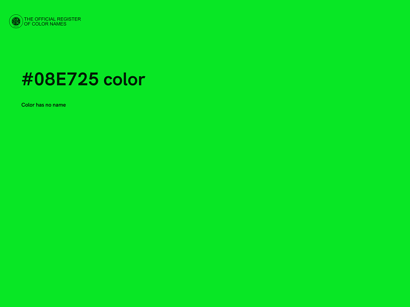 #08E725 color image