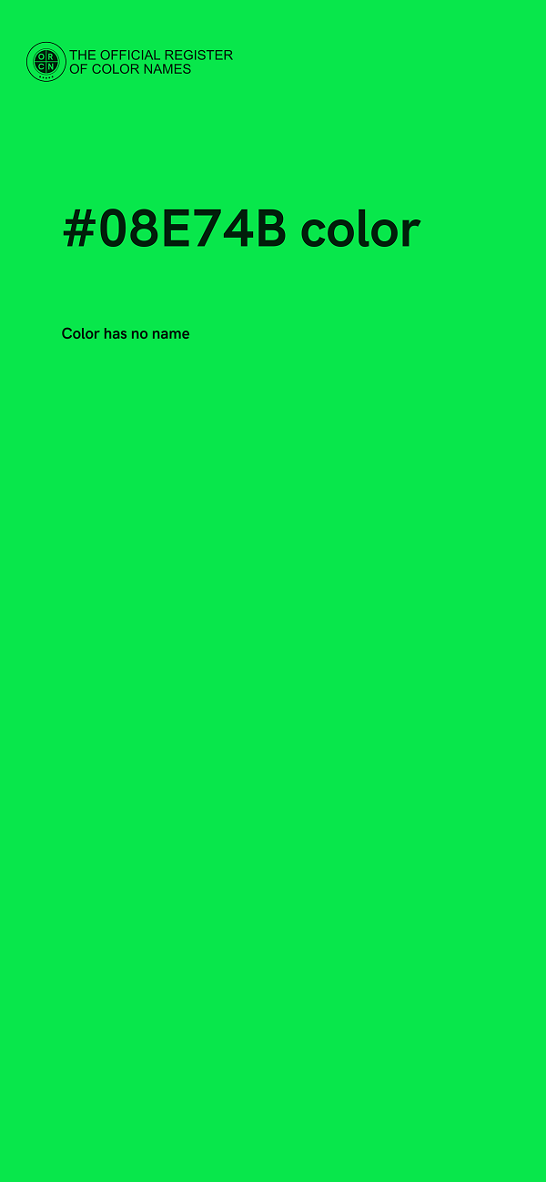 #08E74B color image