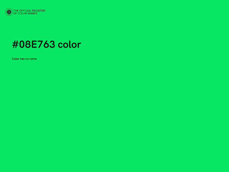 #08E763 color image