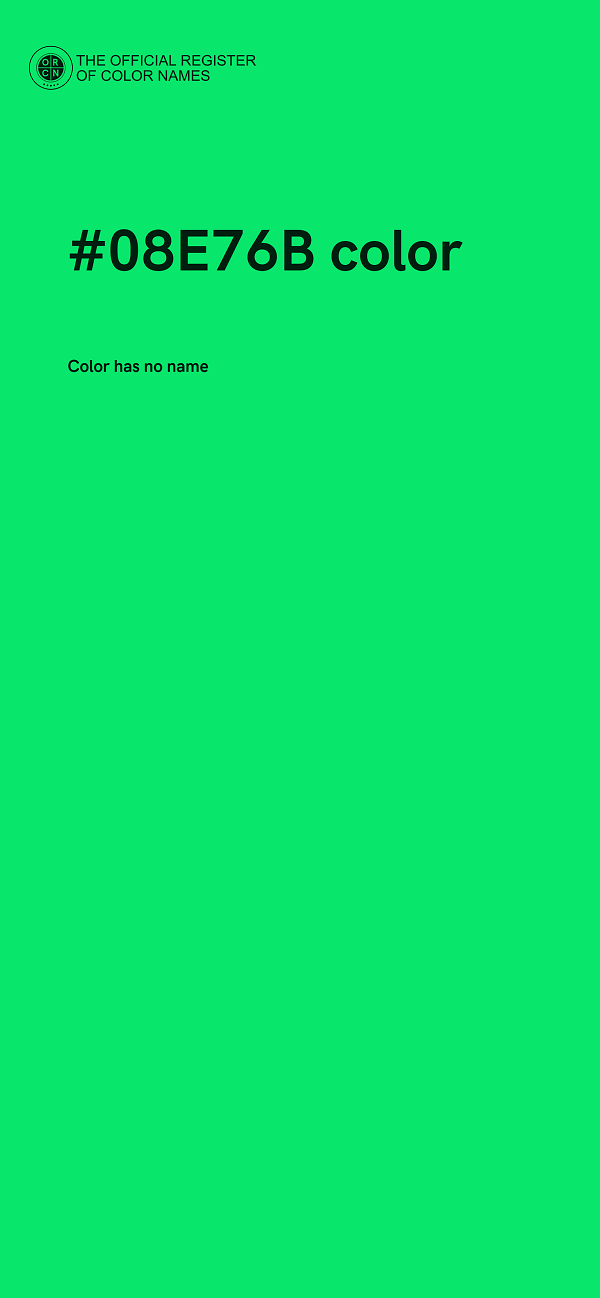 #08E76B color image