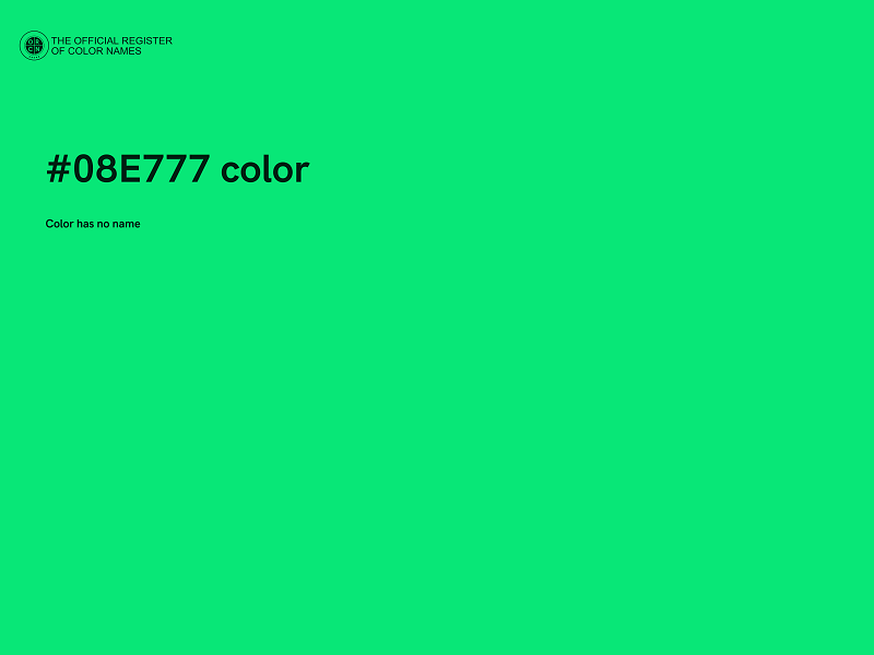 #08E777 color image