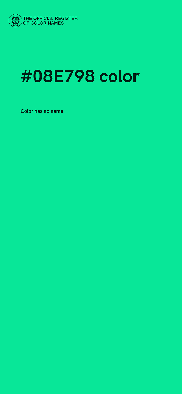 #08E798 color image