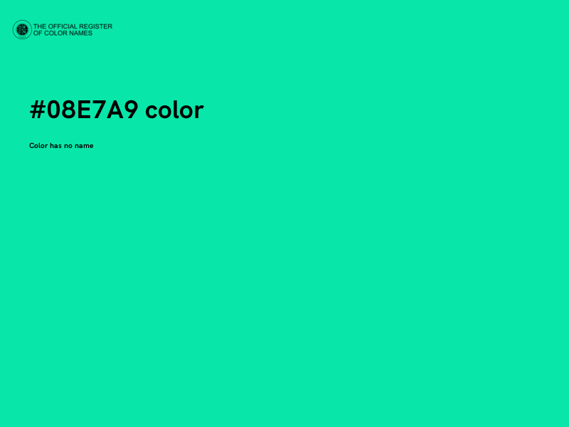 #08E7A9 color image
