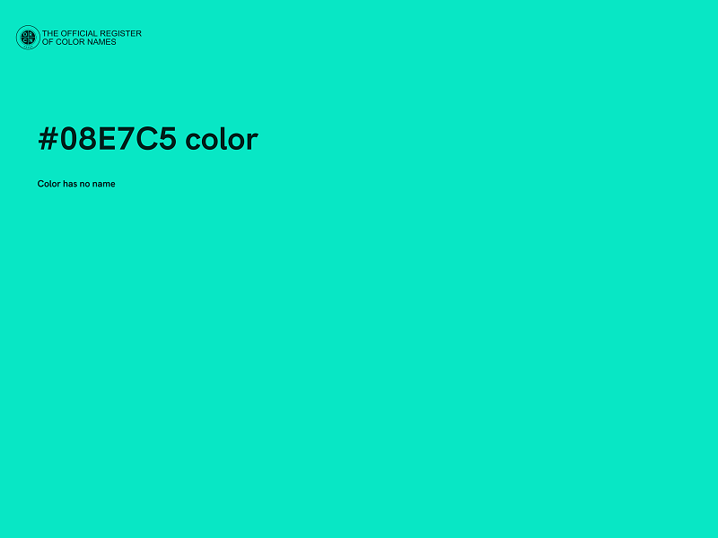 #08E7C5 color image