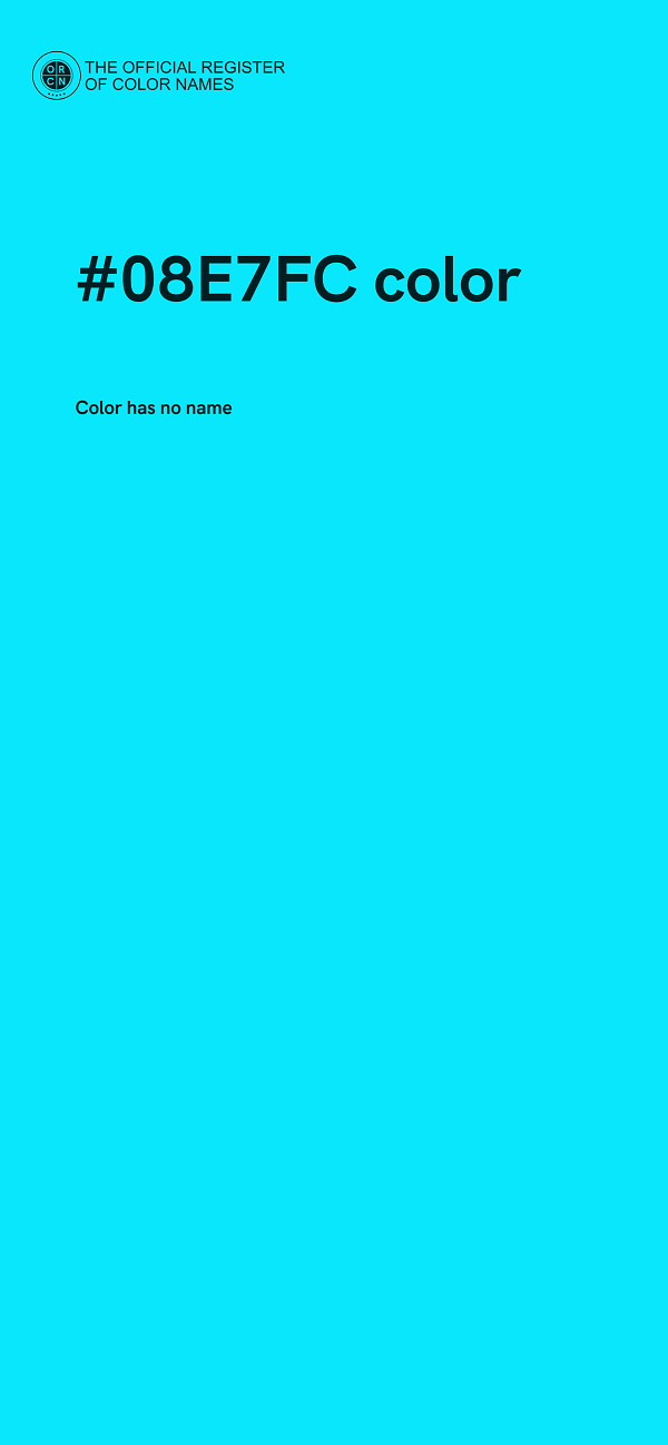 #08E7FC color image