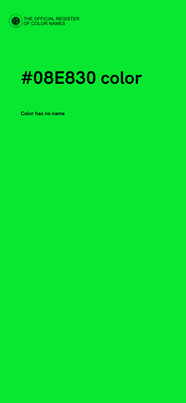 #08E830 color image