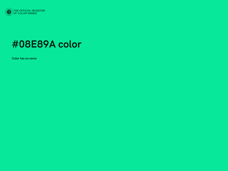 #08E89A color image