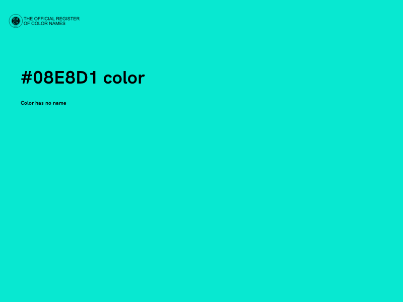 #08E8D1 color image
