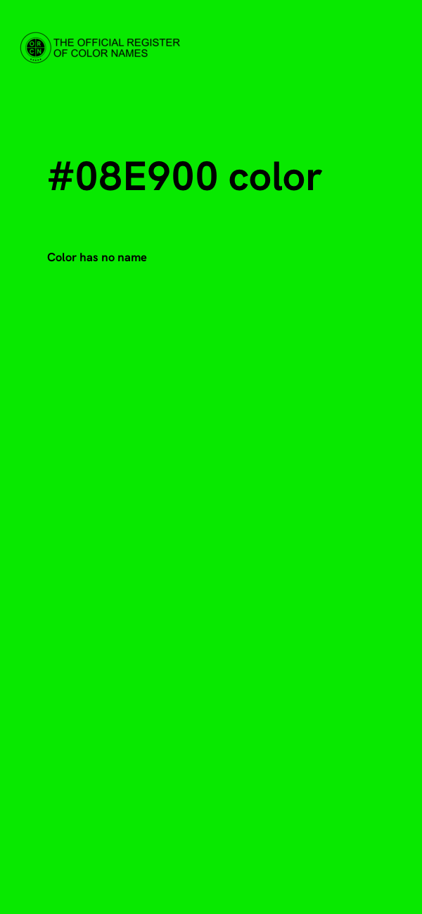 #08E900 color image