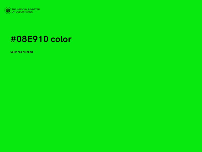 #08E910 color image