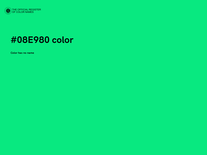 #08E980 color image
