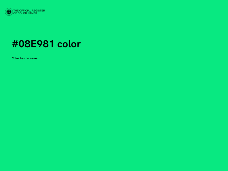 #08E981 color image