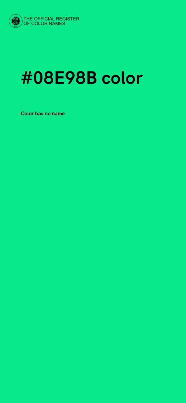 #08E98B color image