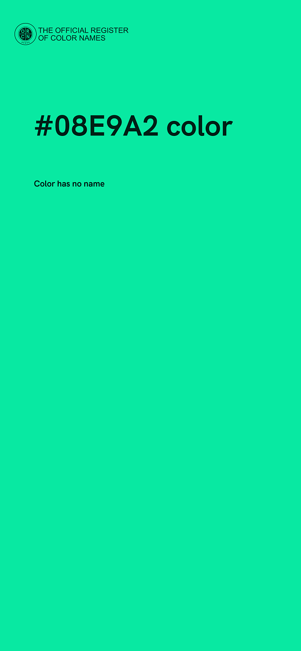 #08E9A2 color image