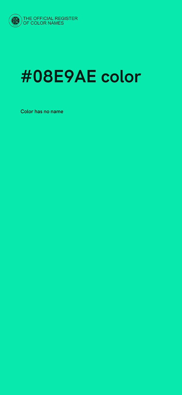 #08E9AE color image