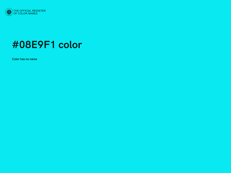 #08E9F1 color image