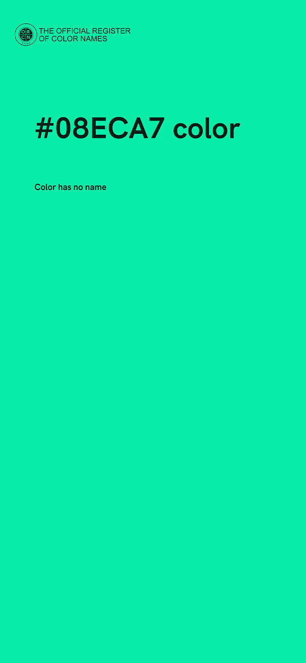 #08ECA7 color image