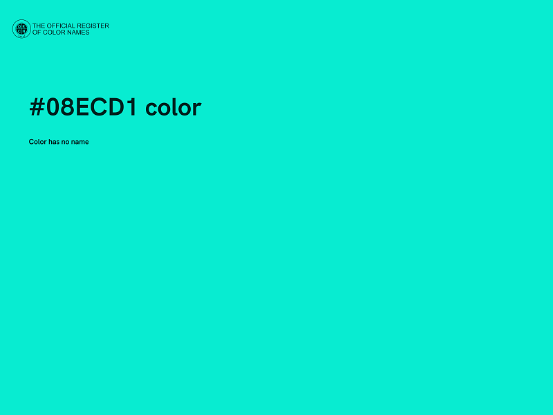 #08ECD1 color image