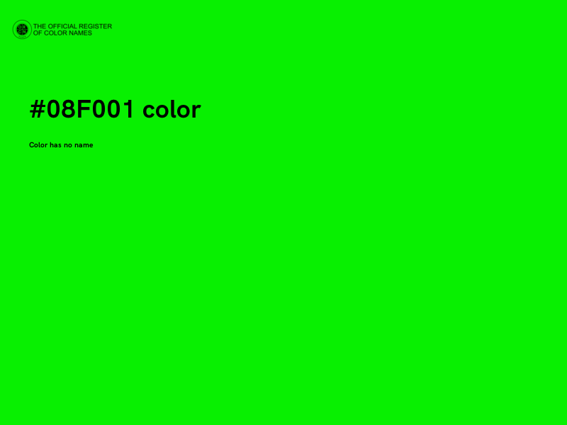 #08F001 color image