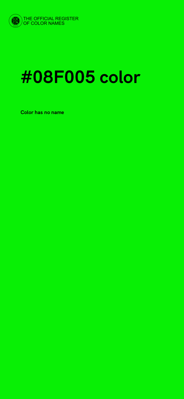 #08F005 color image