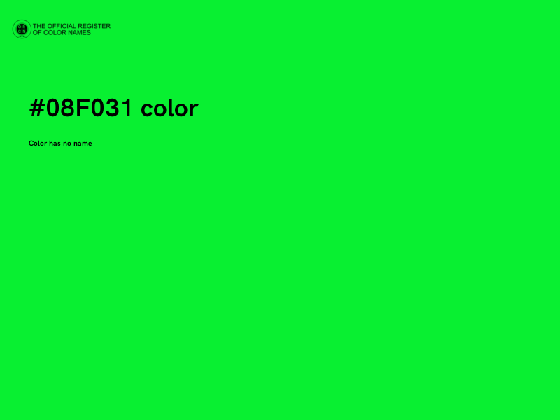 #08F031 color image