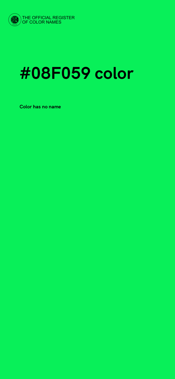 #08F059 color image