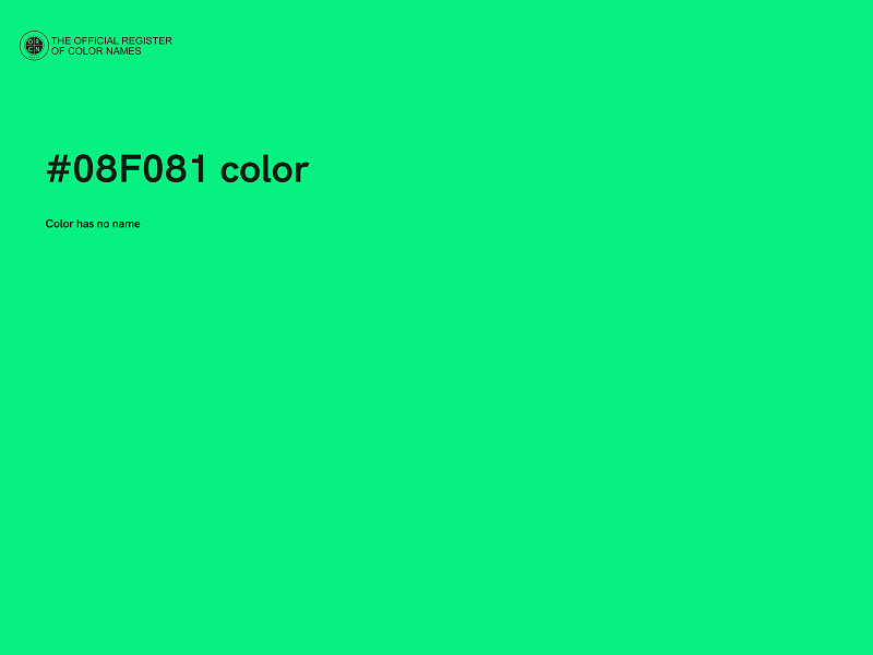#08F081 color image