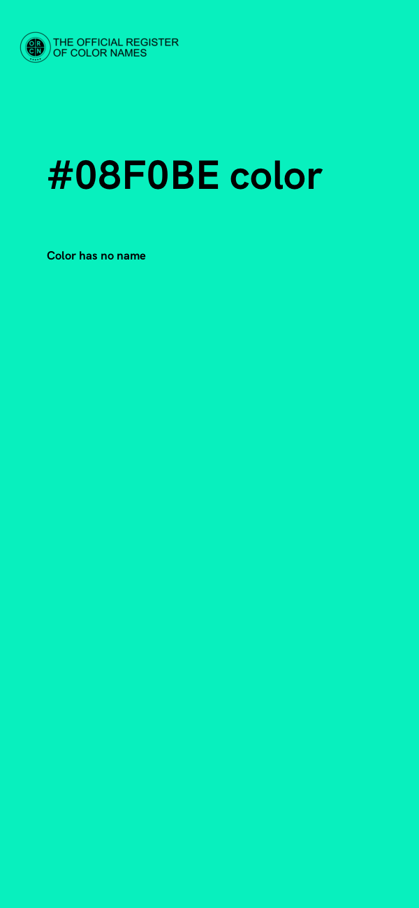 #08F0BE color image
