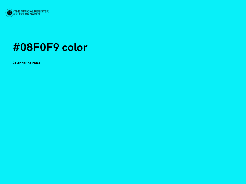 #08F0F9 color image