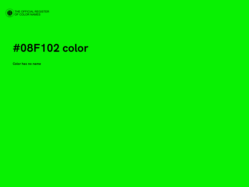 #08F102 color image