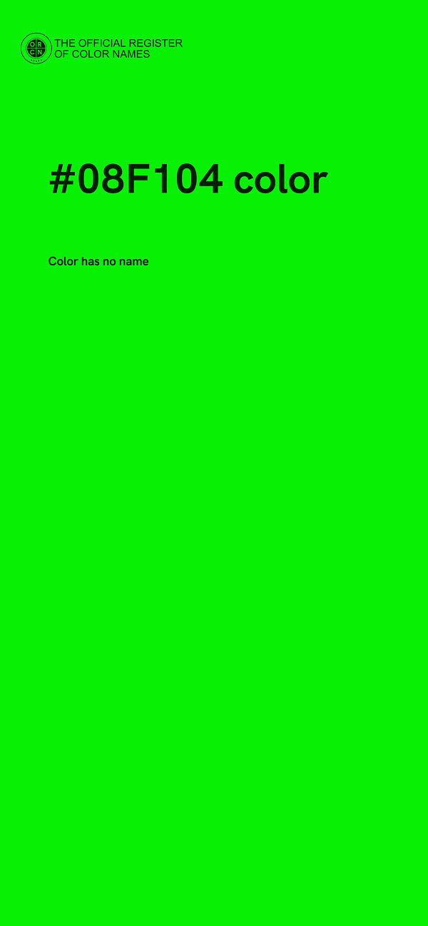 #08F104 color image