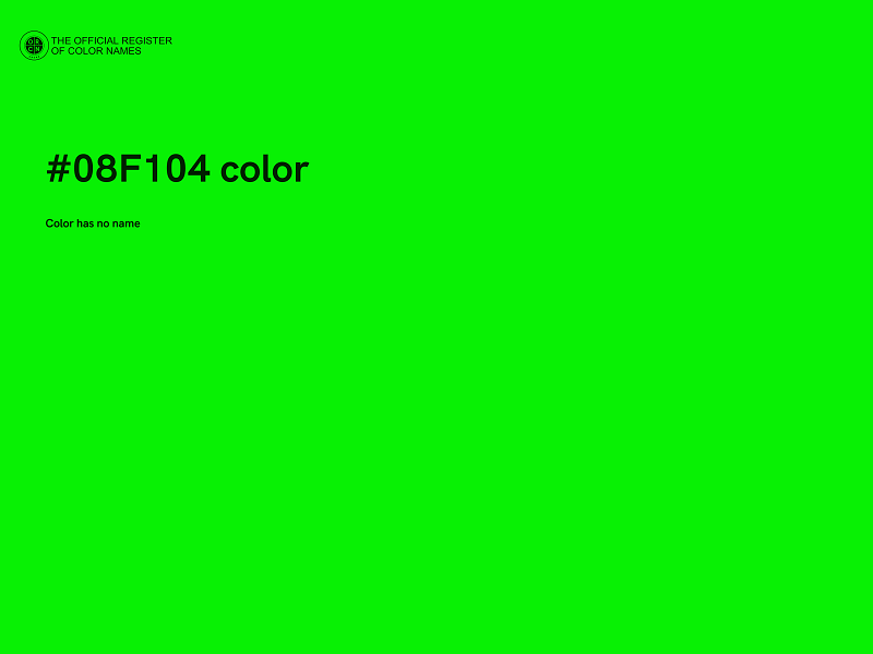 #08F104 color image