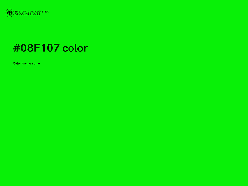 #08F107 color image