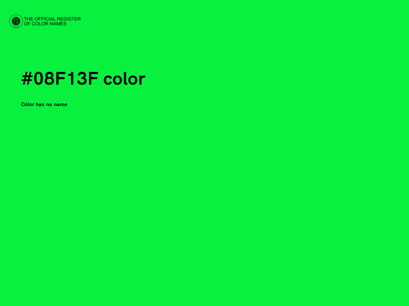 #08F13F color image