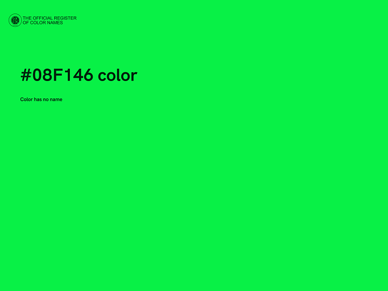 #08F146 color image