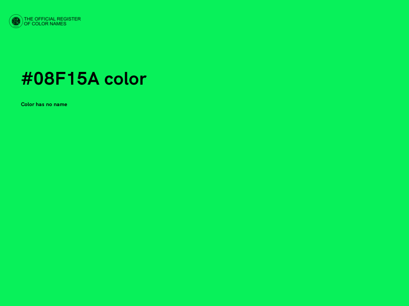 #08F15A color image
