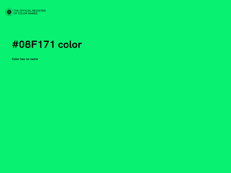 #08F171 color image