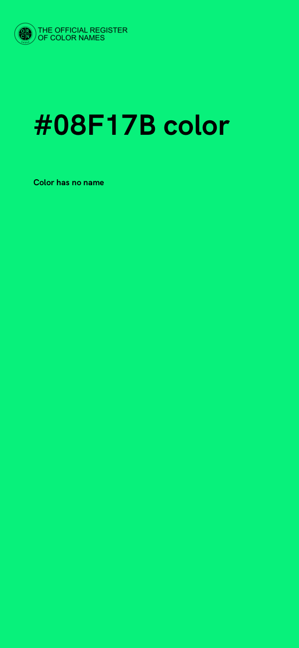 #08F17B color image