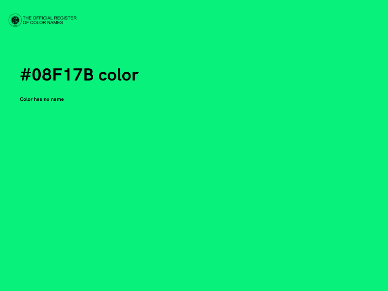 #08F17B color image