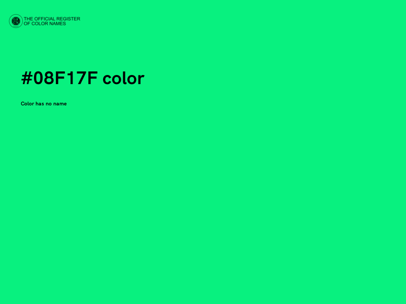 #08F17F color image
