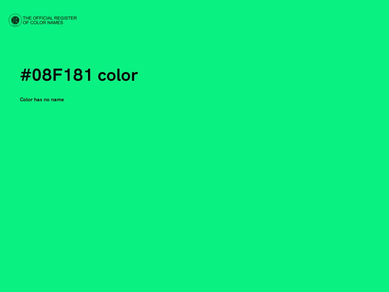 #08F181 color image