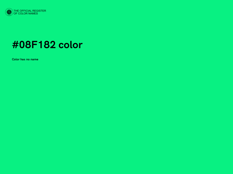 #08F182 color image